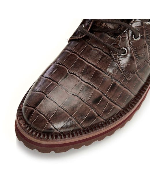Shoon Brown Sh Gator Croc