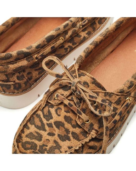 Moda In Pelle Brown Everlyna Leopard Suede