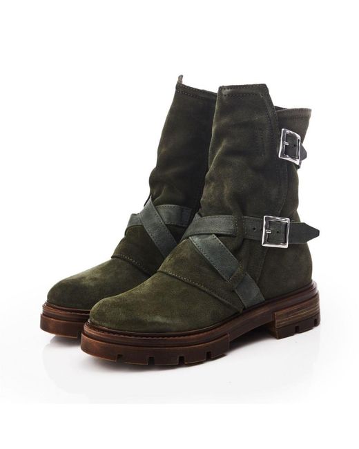 Moda In Pelle Black Briona Suede