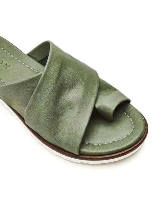 Shoon Green Sh Malmo Khaki Leather