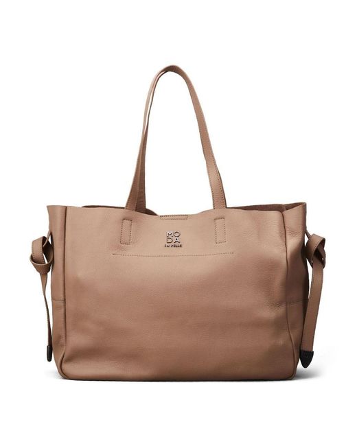 Moda In Pelle Brown Indiana Bag Taupe Leather