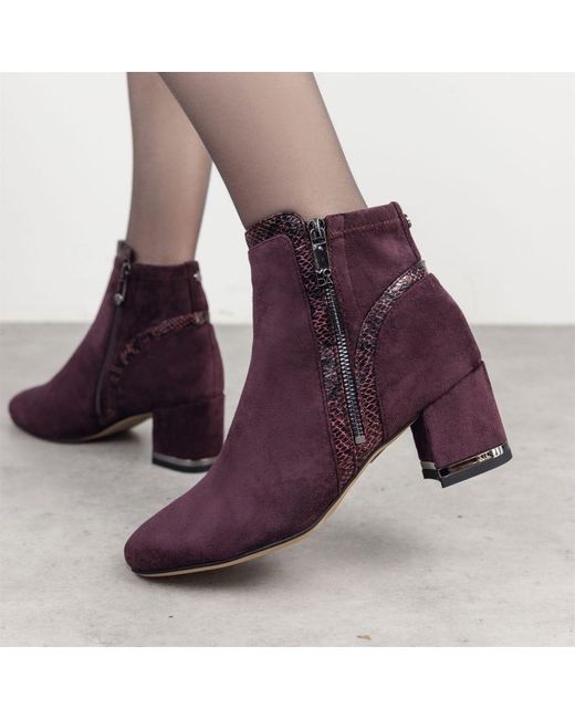 Moda In Pelle Purple Pesar Burgundy Alcantara