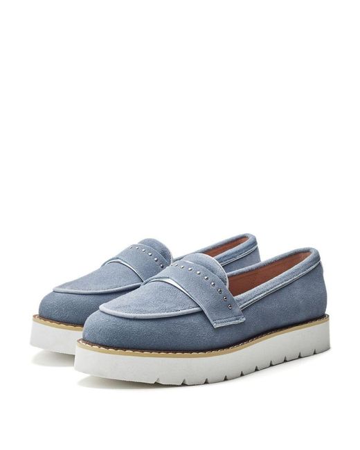 Moda In Pelle Blue Elber Light Suede