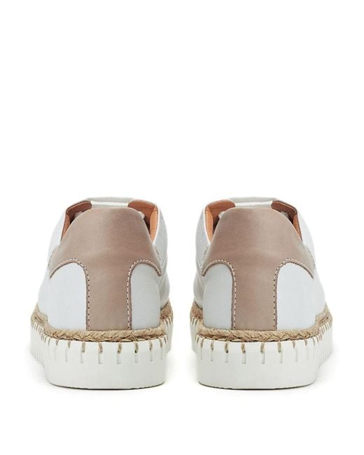 Shoon White Sh Indent Leather