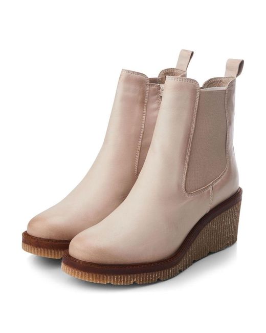 Moda In Pelle Brown Audyn Cream Leather