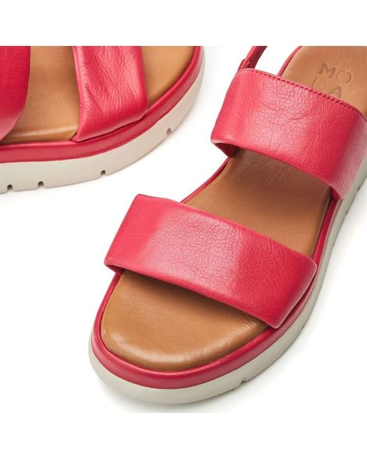 Moda In Pelle Red Netty Raspberry Leather