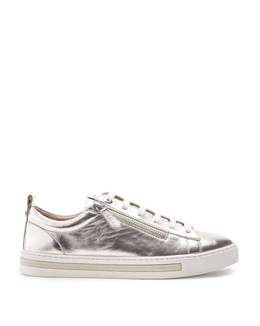 Moda In Pelle Gray Federika Champagne Leather