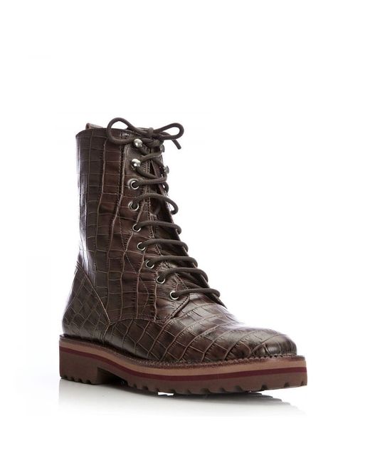 Shoon Brown Sh Gator Croc