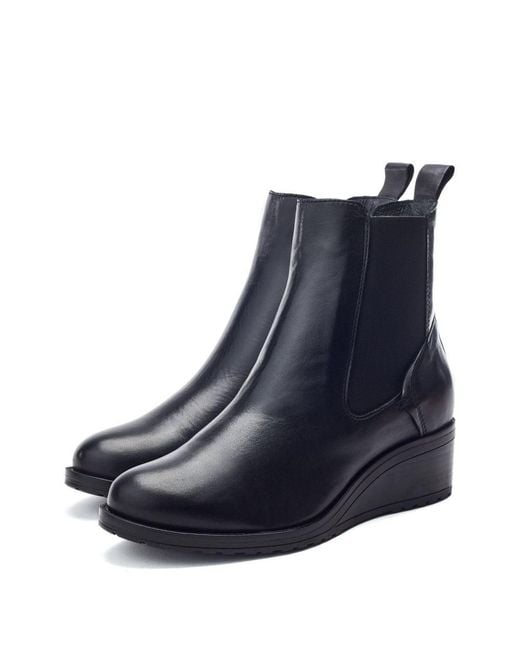 Moda In Pelle Blue Bezzie Wedge Leather