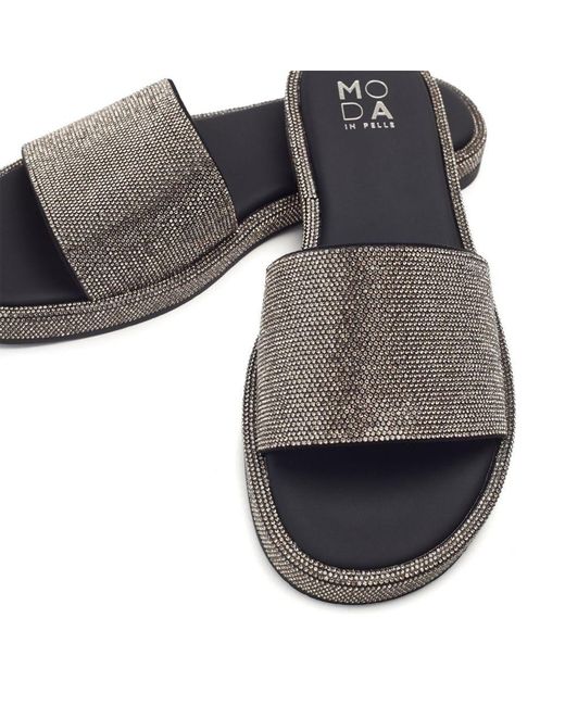 Moda In Pelle Brown Jaz Metallic