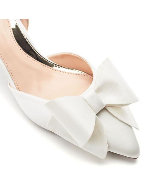 Moda In Pelle White Nahara Off Satin