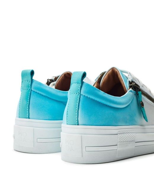 Moda In Pelle Blue Filician Leather