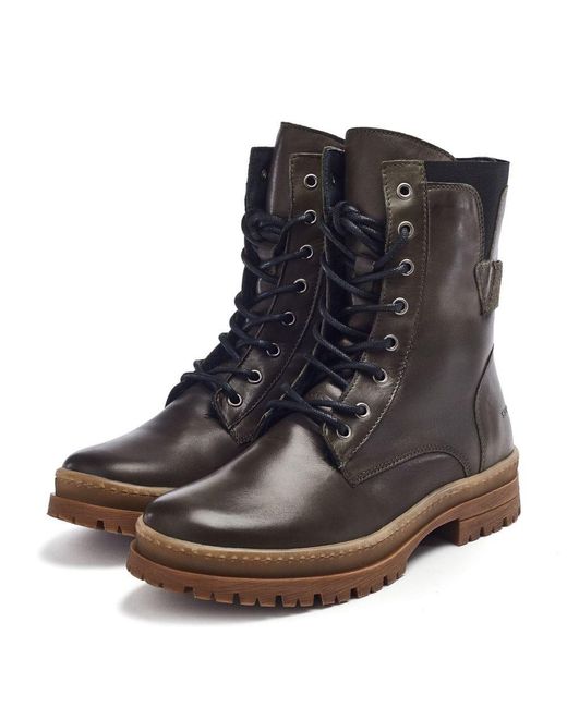 Shoon Blue Sh Odcombe Khaki Leather