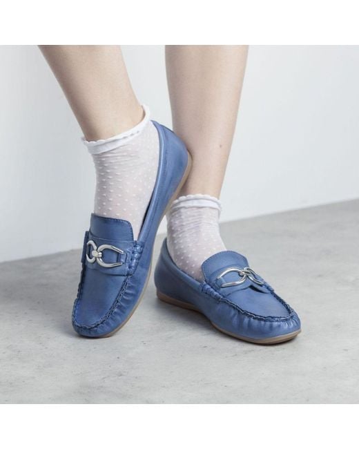 Moda In Pelle Blue Fabiole Leather