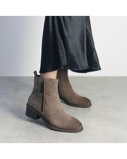 Moda In Pelle Brown Oriane Dark Suede