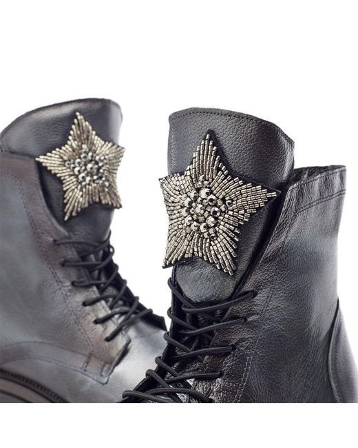 Moda In Pelle Blue Oakleigh Dark Pewter Leather