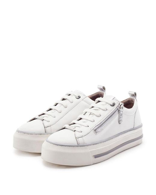 Moda In Pelle White Flissie Leather