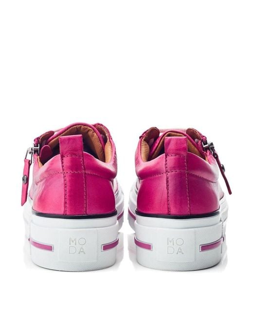 Moda In Pelle Pink Filician Dark Leather