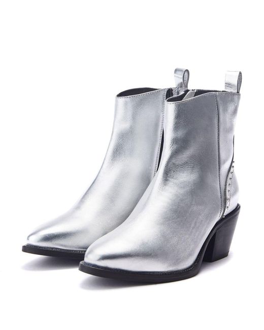 Moda In Pelle Gray Michele Leather