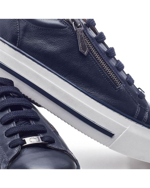 Moda In Pelle Blue Flissie Leather