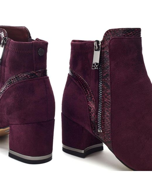 Moda In Pelle Purple Pesar Burgundy Alcantara