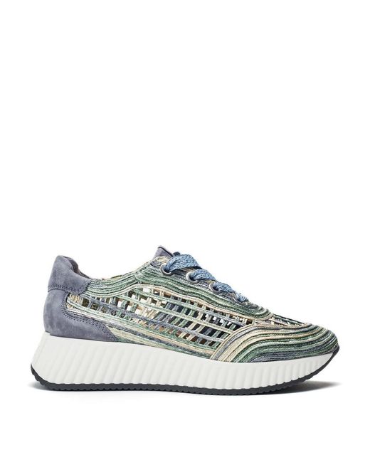 Moda In Pelle Blue Bassia Denim Raffia