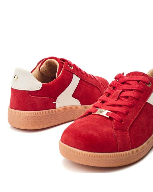 Moda In Pelle Red Allette Suede