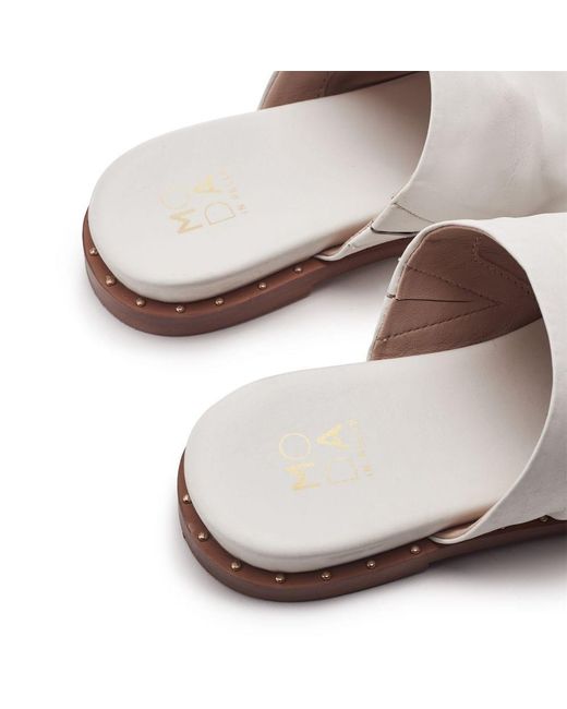 Moda In Pelle White Jerri Leather
