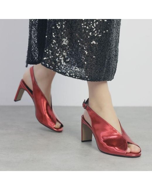 Moda In Pelle Red Women's Christiie Metallic Sandals