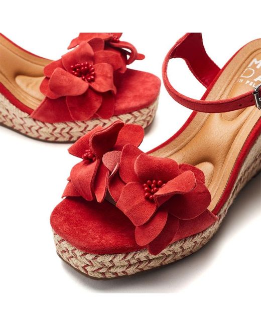 Moda In Pelle Red Mistee Suede