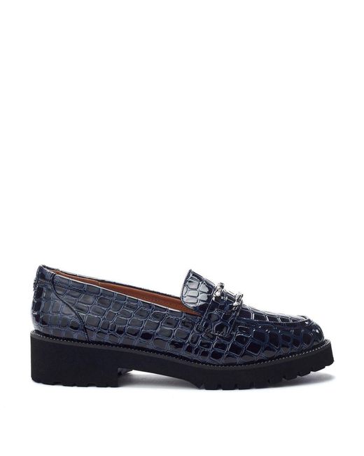 Moda In Pelle Blue Egoma Patent Mocc Croc