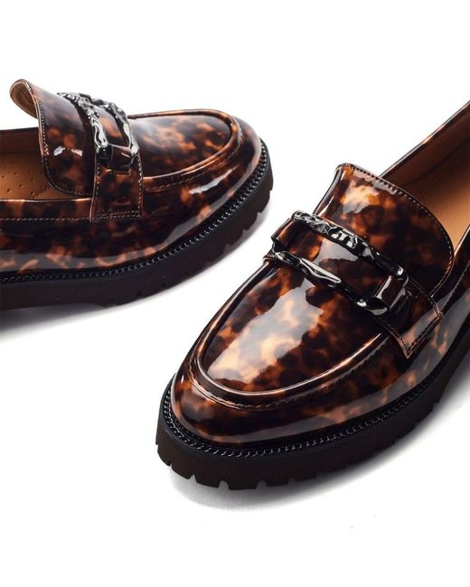 Moda In Pelle Brown Egoma Tortoise Shell Patent