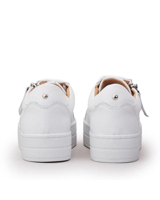 Moda In Pelle White Abbiy Leather