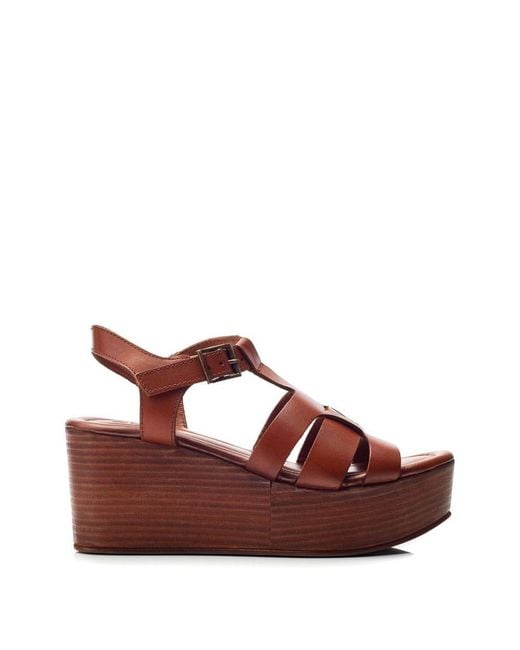 Moda In Pelle Brown Quizette Leather