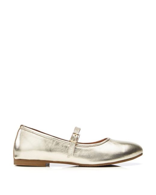 Moda In Pelle Natural B.ballet Gold Leather