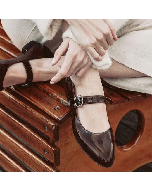 Moda In Pelle Blue Firuta Burgundy Patent Leather