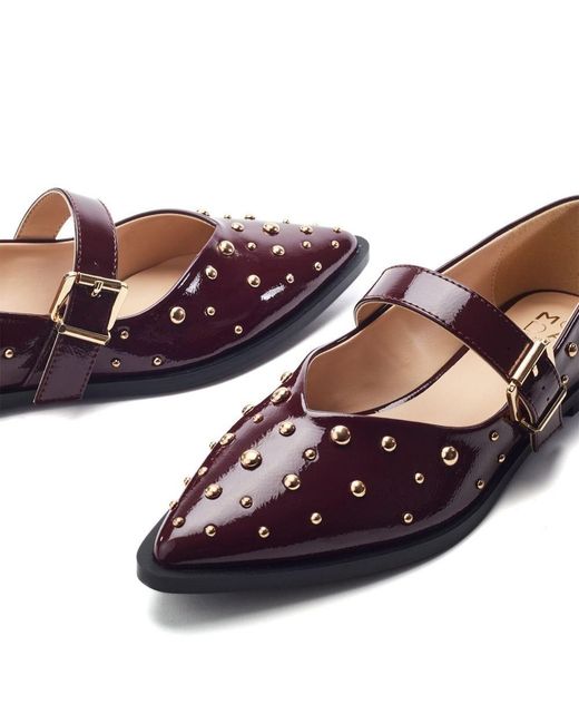 Moda In Pelle Red Fijia Burgundy Patent