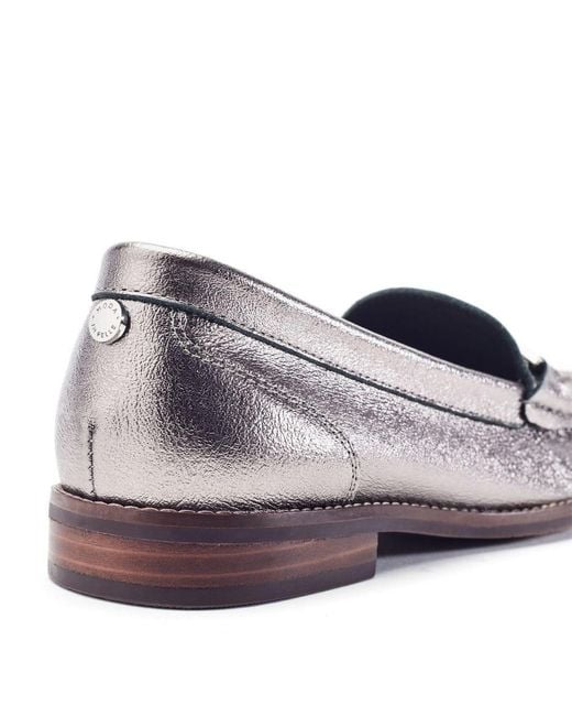 Moda In Pelle Metallic Emella Pewter Leather