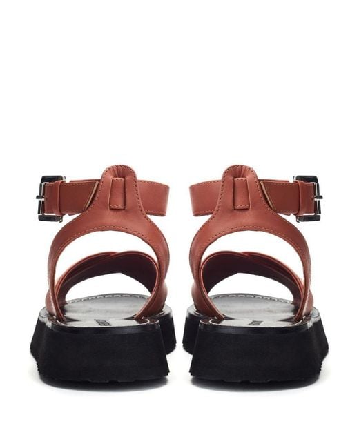 Shoon Red Sh Larise Dark- Leather