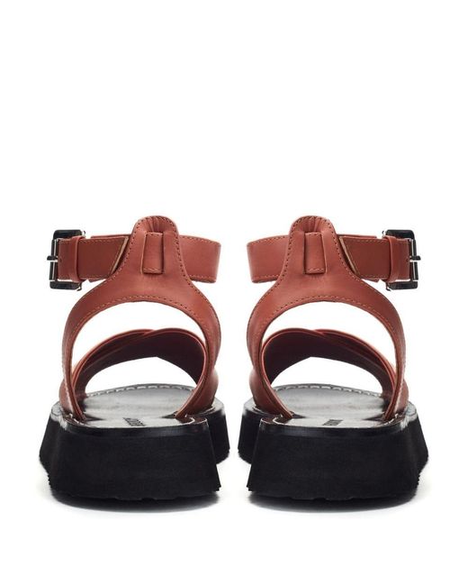 Shoon Red Sh Larise Dark- Leather