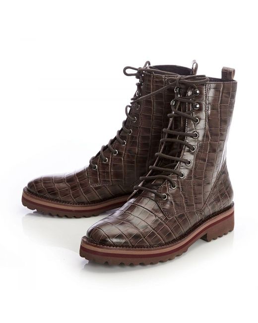 Shoon Brown Sh Gator Croc