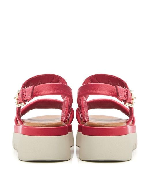 Moda In Pelle Red Netty Raspberry Leather