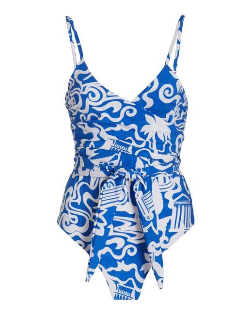 Mara Hoffman Blue Isolde One-piece Swimsuit