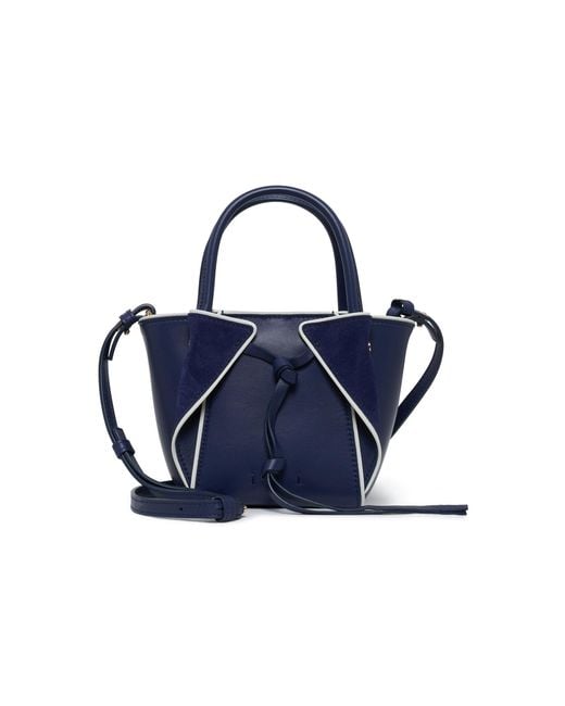 Gabriela Hearst Blue Mini Marija Bag With Piping