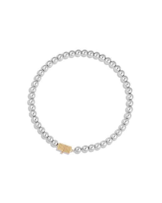Ivi White Kelly Rhodium-Plated Sterling Beaded Necklace