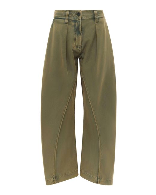 J.W. Anderson Green Twisted Seam Cotton Trousers