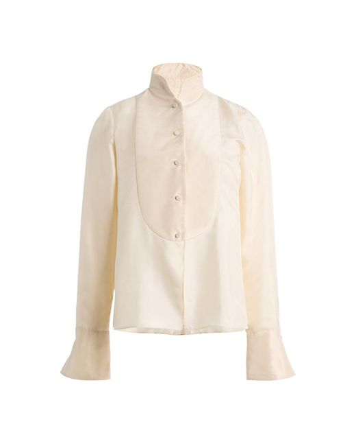 Kallmeyer Natural Porch Silk Tuxedo Shirt
