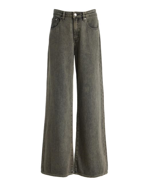 DL1961 Gray Dl Aura Alex Baggy Wide Leg Low Rise Jeans
