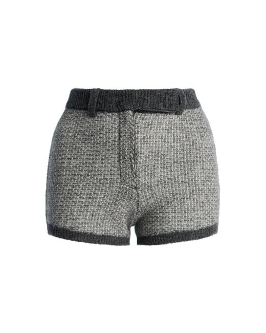 AYA MUSE Gray Avel Wool; Cashmere And Silk Shorts