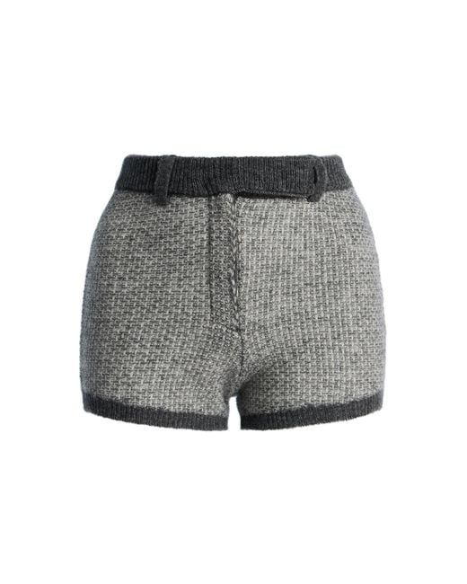 AYA MUSE Gray Avel Wool; Cashmere And Silk Shorts